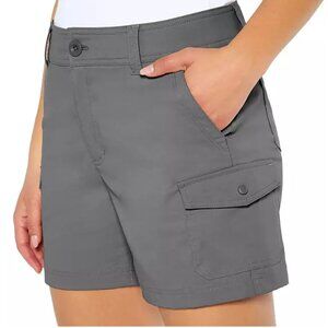 Eddie Bauer Ladies Cargo Pocket Short Cinder Gray Size 16 NWT